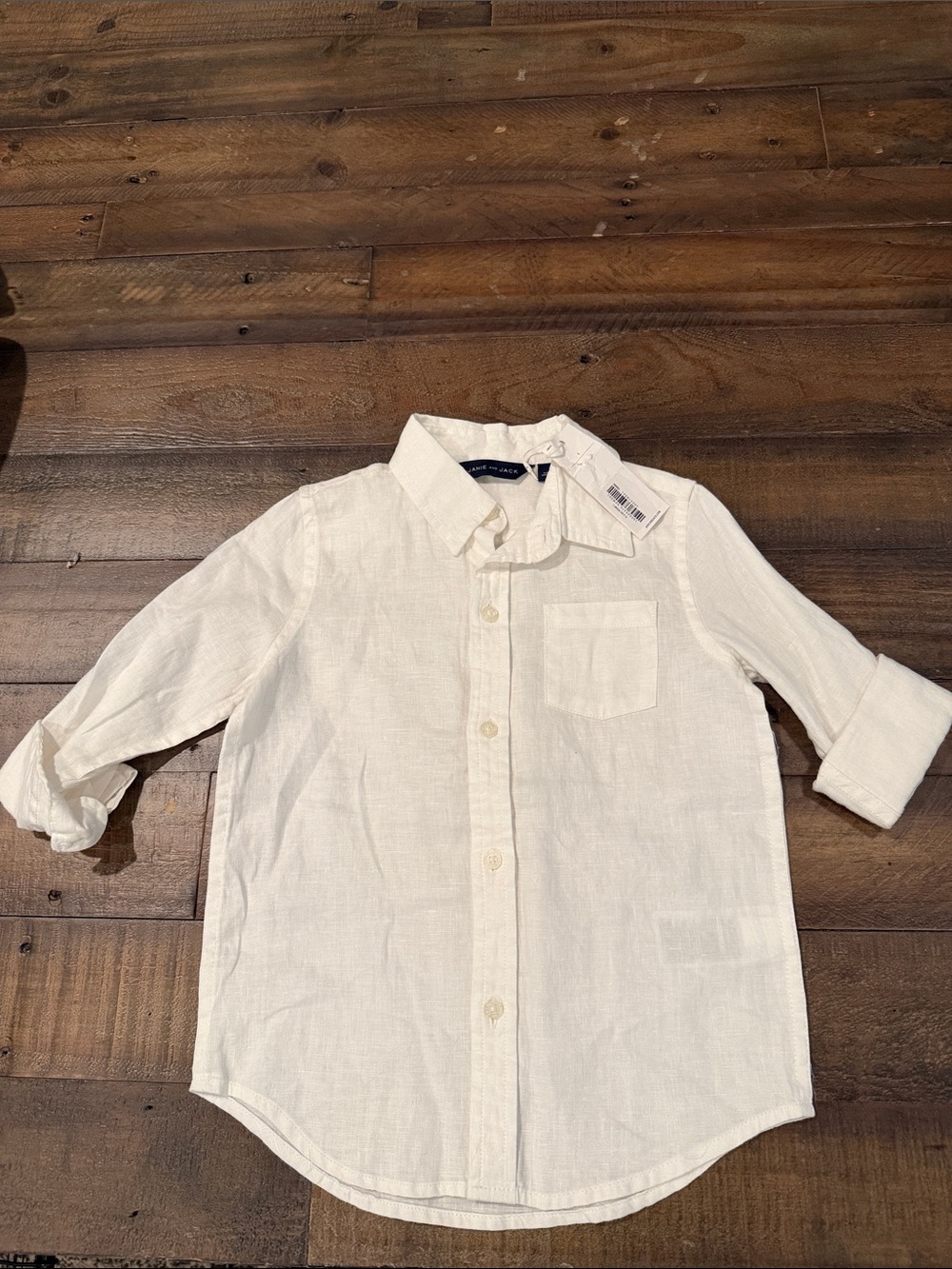 ๐ผ BNWT Boys Janie and Jack Cream Button-Down Shirt ๐ผ
